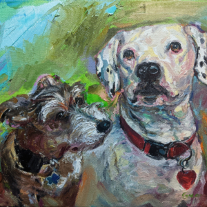 customer portrait of the dog